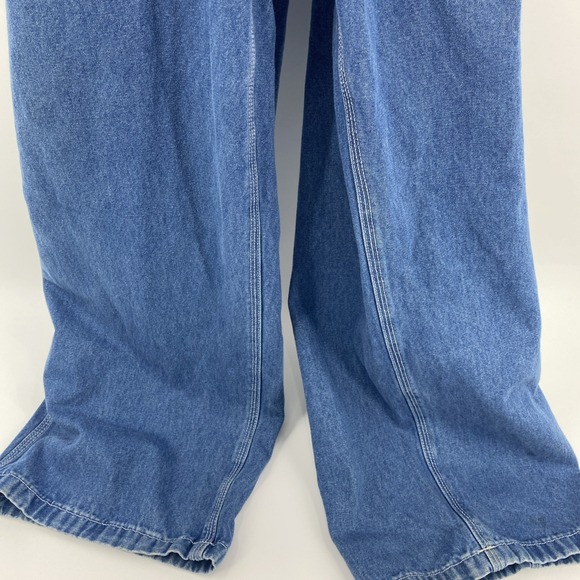 Berne Denim Bib Overalls Tag 48x30 Actual 46x26 Blue Workwear Chore Utility - Picture 7 of 16